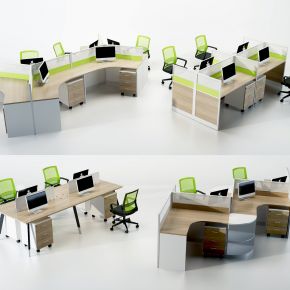 现代办公桌椅工位