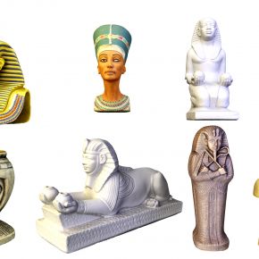 现代埃及法老狮身人面雕塑，