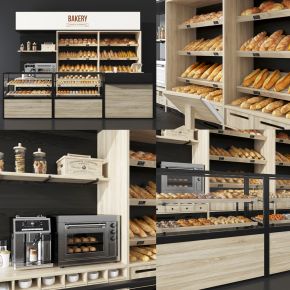 现代超市面包货架