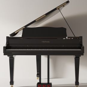 现代黑色钢琴