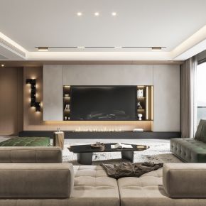 现代客厅,现代客厅带灯光材质,现代大气客厅,现代极简客厅,现代简约客厅