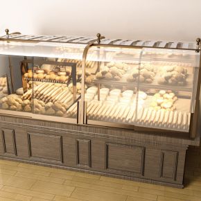 现代面包展示柜_玻璃熟食柜