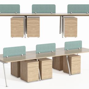 现代办公桌，职员桌，桌上屏，职员条桌，员工位，工作位，条桌，办公桌，工位