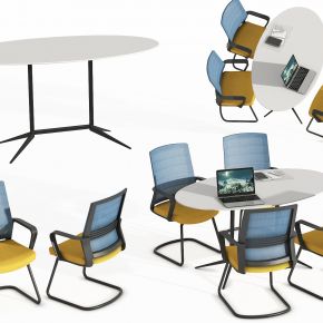 现代会议桌，会议椅，洽谈桌，洽谈椅，圆形洽谈桌，办公椅，弓形椅，弓架椅