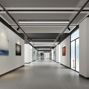 现代艺术培训学校走廊