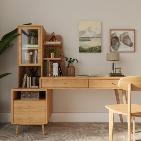 现代实木书桌