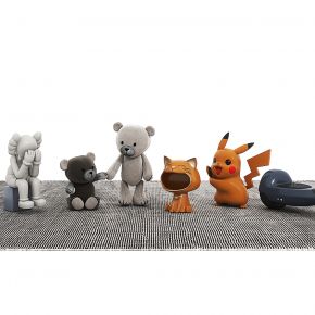玩具组合，平衡车，玩具熊，皮卡丘，哆啦A梦，暴力熊