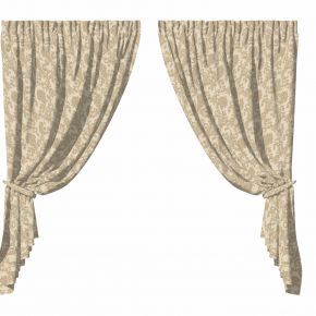  卧室软装现代布艺 罗马杆 窗帘 纱帘 帷幔 遮光 拉帘