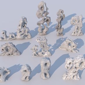 中式太湖石3D模型