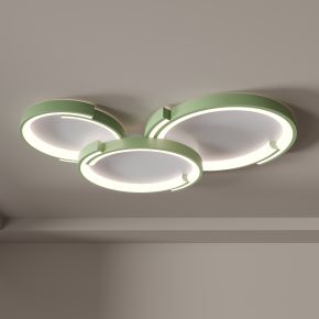 卧室灯 吸顶灯 现代简约 大气圆形 主卧客厅房间灯 3d模型组合
