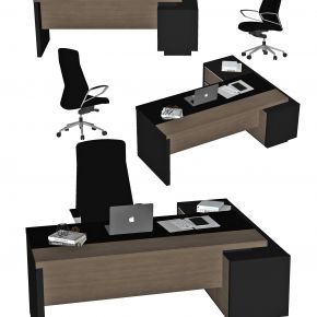 现代办公桌椅 ，办公桌，办公椅，班台，主管桌，班椅，经理桌，电脑，大班台，转椅，桌上摆件，书，摆件，实木班台
