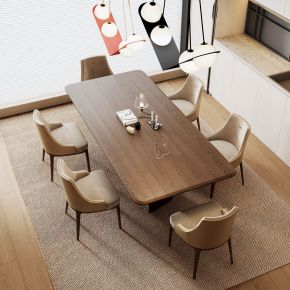 现代条形餐桌椅