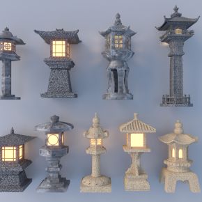 中式庭院灯 草坪灯 石矮灯