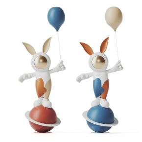 现代小兔子装饰雕塑