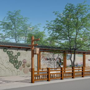 新中式风格文化景墙