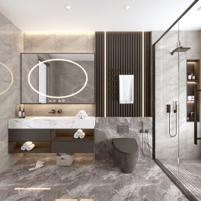 现代家装卫生间 极简卫生间 简约卫生间 浴室 淋浴房 家居卫生间