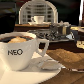 现代桌面咖啡