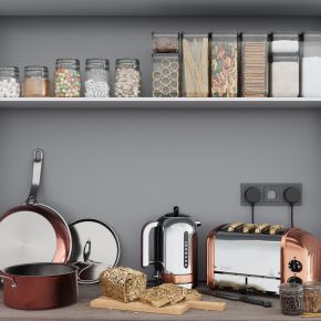现代厨房用品 厨房用品组合 厨房摆件 厨房器具 面包机