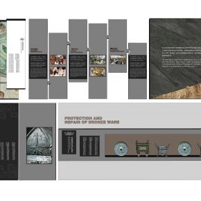 展厅展板展览墙博物馆展墙博物馆展板文化墙SU模型