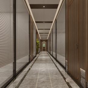 新中式办公走道