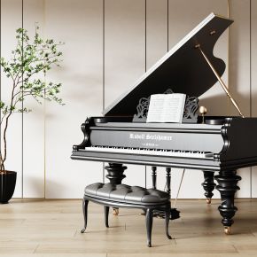 现代钢琴组合 木质钢琴  烤漆钢琴 钢琴凳 琴谱