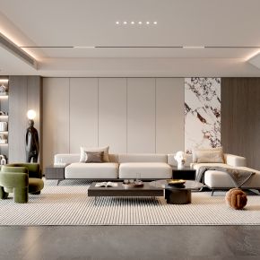 现代家居客厅 现代客厅 简约客厅  茶几 落地灯 组合沙发 极简客厅