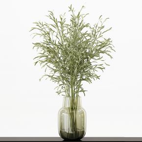 现代玻璃水生绿植盆栽 植物摆设 装饰摆件 玻璃花瓶 花草 陈设品