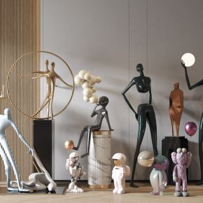 现代室内潮玩手办雕塑摆件