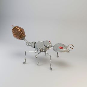 现代美陈摆件潮玩机械蚂蚁模型