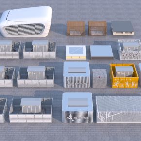 现代市政配电箱3D模型