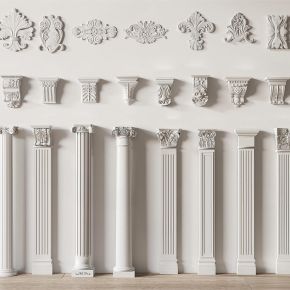 欧式柱子 雕花柱头 石膏柱