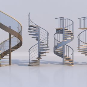 现代楼梯组合3D模型