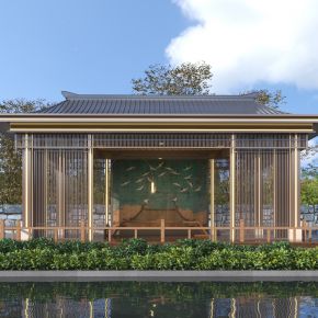 新中式景观亭3D模型