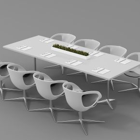 现代会议桌椅组合2