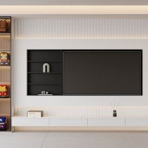 现代电视背景墙 电视柜 造型墙 装饰墙 装饰柜 电视机