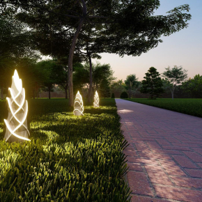 竹笋造型景观装饰灯