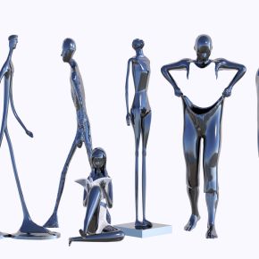 现代艺术雕塑3D模型