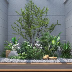 现代植物堆 灌木组合3D模型