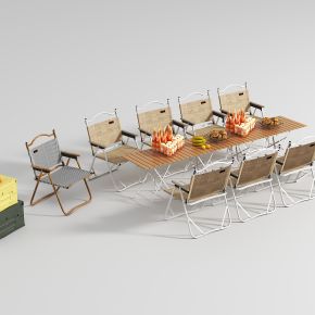 现代户外休闲桌椅组合