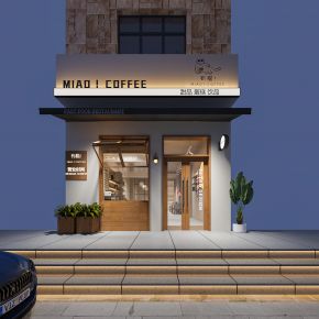 现代咖啡店门头