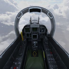 F18战斗机舰载战斗攻击机带驾驶舱控制台机舱可开关门