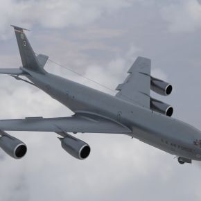 KC135空中加油机大型空中加油机带内饰机舱门可开关