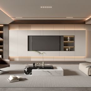 现代家居客厅 电视背景墙 简约客厅 现代茶几组合 沙发 电视柜 极简客厅