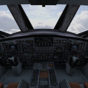 XB70轰炸机，高空高速战略轰炸机，带驾驶舱，控制台，舱门，可开关