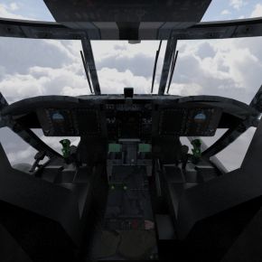 MH47G支奴干特种作战直升机带驾驶舱控制台舱门可开关