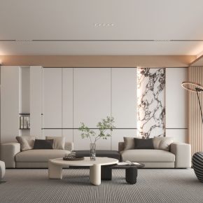 现代家居客厅创意沙发沙发背景墙3d模型下载