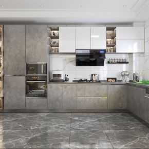 现代家居厨房3d模型下载