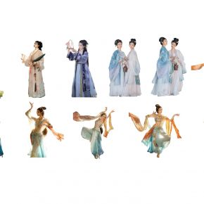 2d人物中式古风古典汉服女人美女人物女子中式礼服站姿人物嫦娥仙女