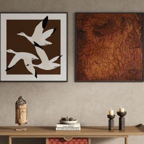 侘寂中古风装饰画挂画