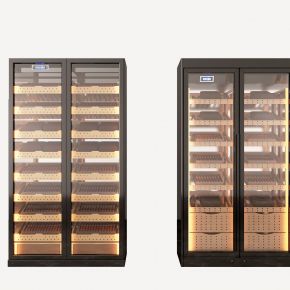 不锈钢实木雪茄柜冷藏室恒温室恒温柜展示柜冷藏柜雪茄柜窖